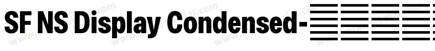 SF NS Display Condensed字体转换